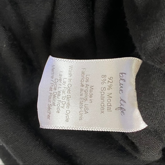 Blue life ruched center black tank top bodysuit - Picture 7 of 7